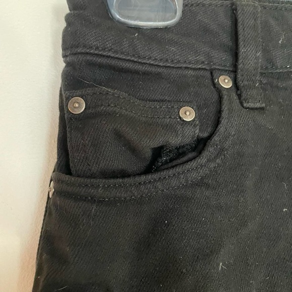 Sunday Best black high waisted shorts with distressed hems for a cutoff look - Picture 2 of 5